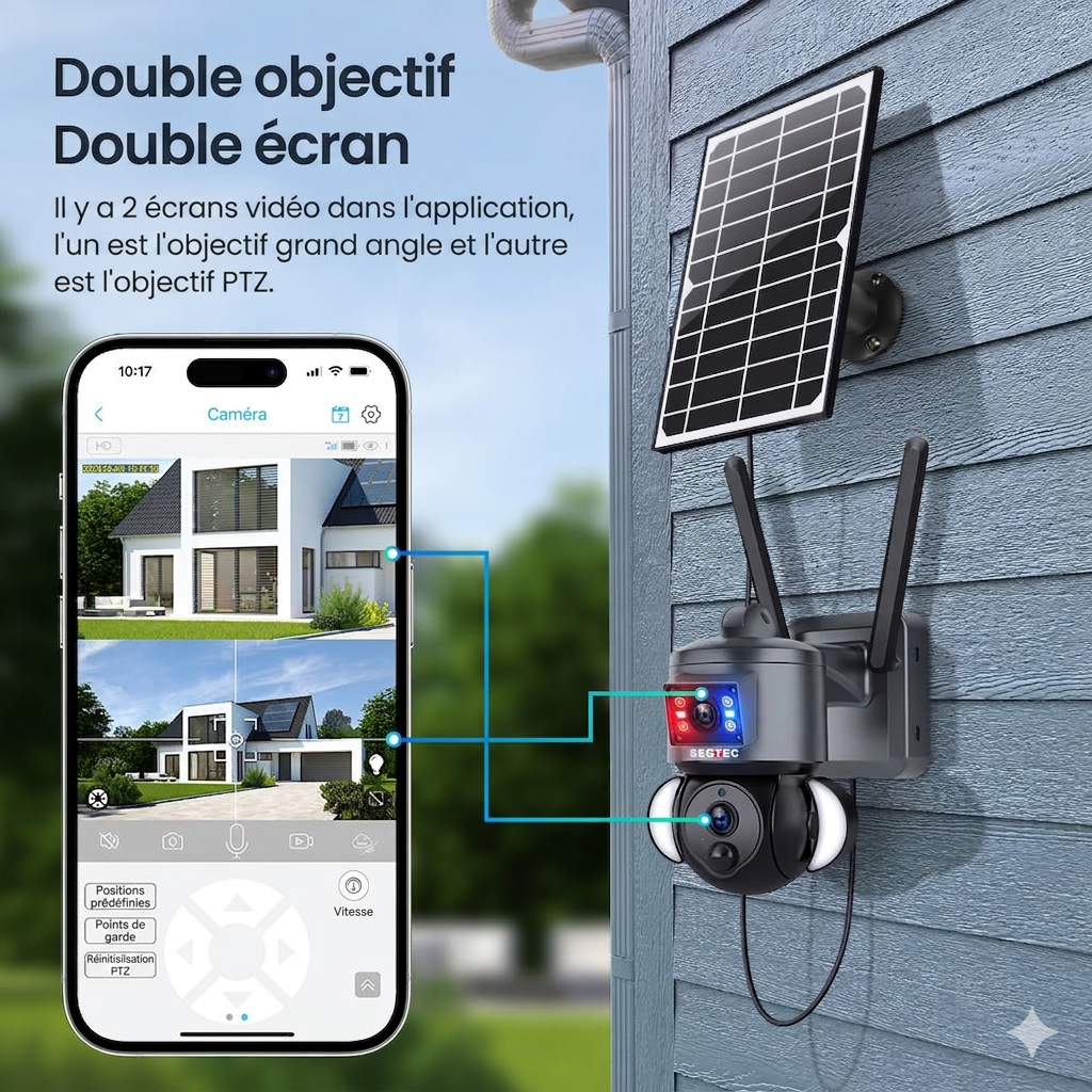 Caméra vidéo-surveillance solaire