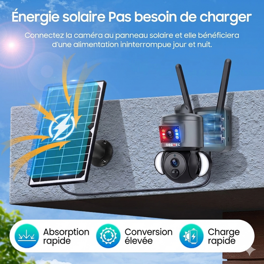 Caméra vidéo-surveillance solaire